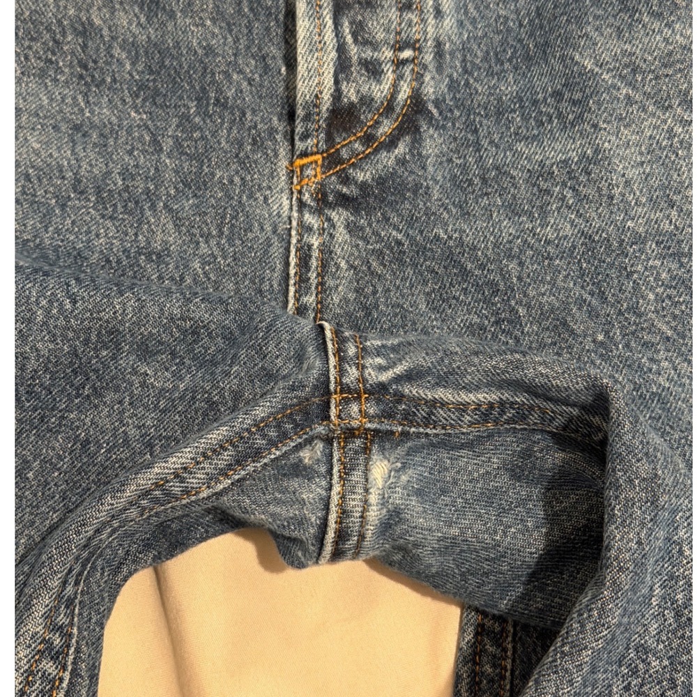 AGOLDE Ren High Rise Wide Leg Jeans Blue Raw Hem A9191-1601 Size 29 - Picture 8 of 11